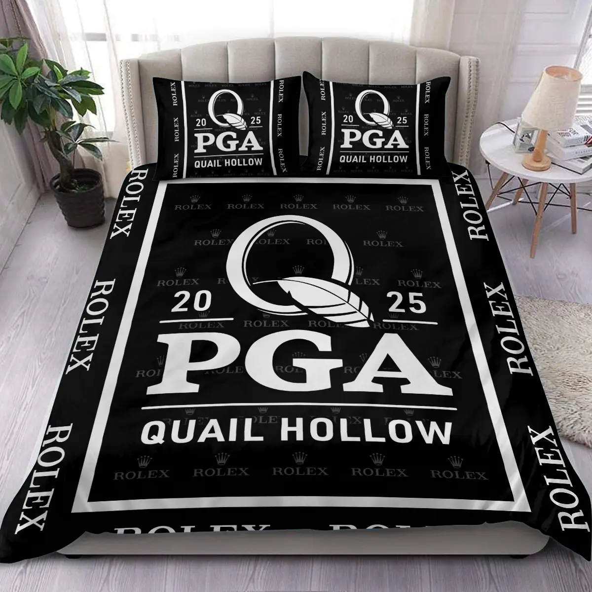 U.S. Open Tournament Rolex Brand Exclusive Logo All Over Prints BLUSO221024A01ROXBLK - Blanket