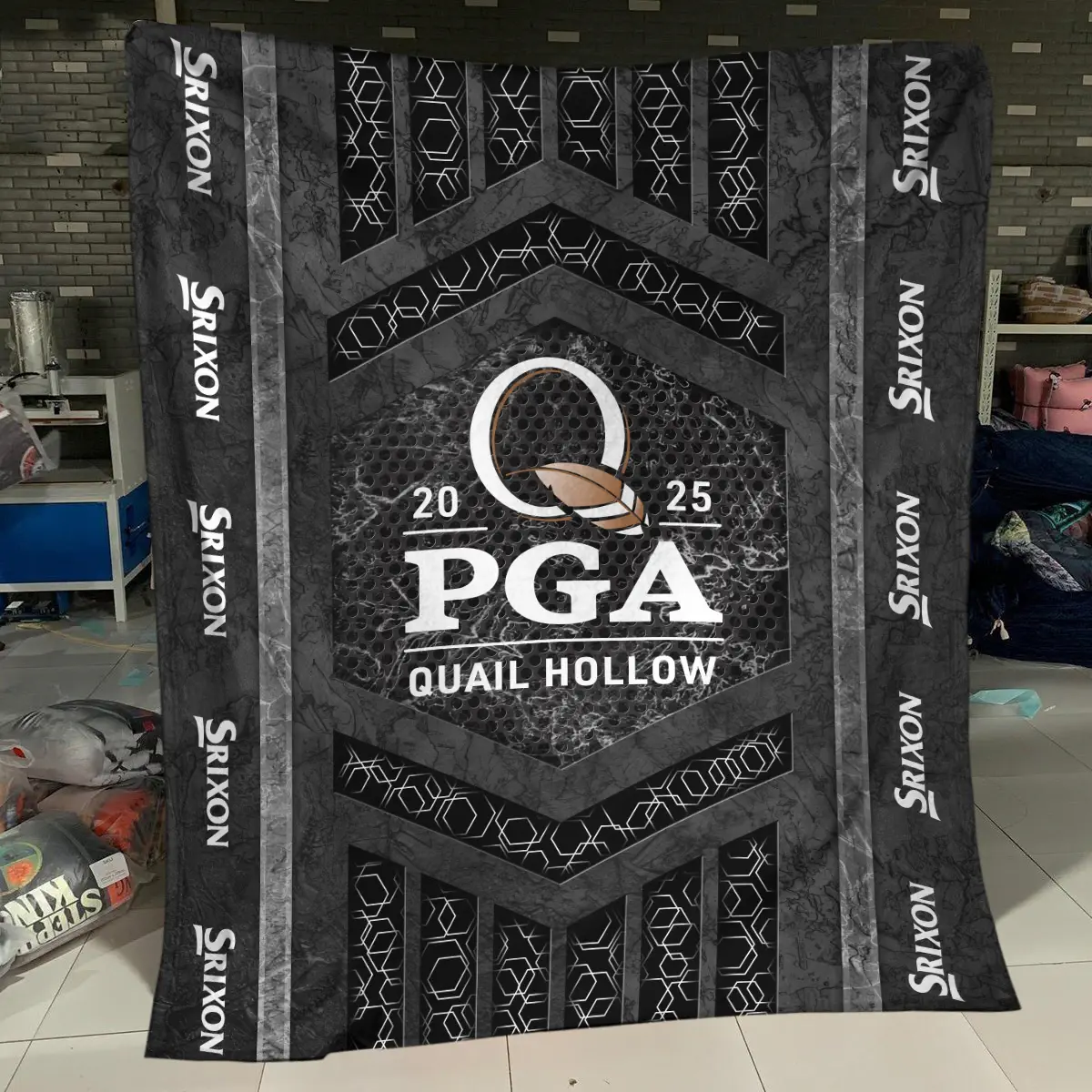 2025 PGA Championship Tournament Srixon Brand Exclusive Logo All Over Prints BLPGC231024A01SRBLK - Blanket