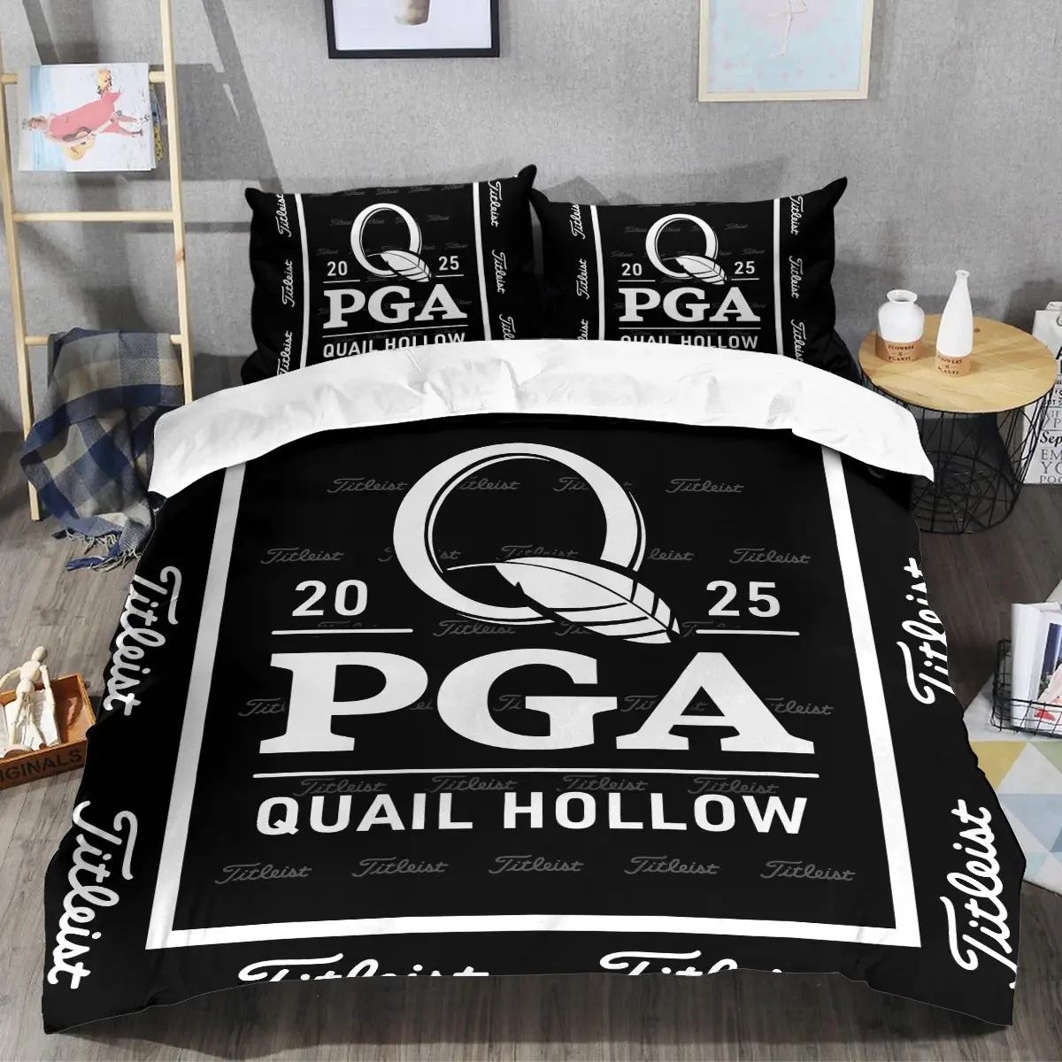 2025 PGA Championship Tournament Titleist Brand Exclusive Logo All Over Prints BLPGC221024A01TLSJT - Bedding Set