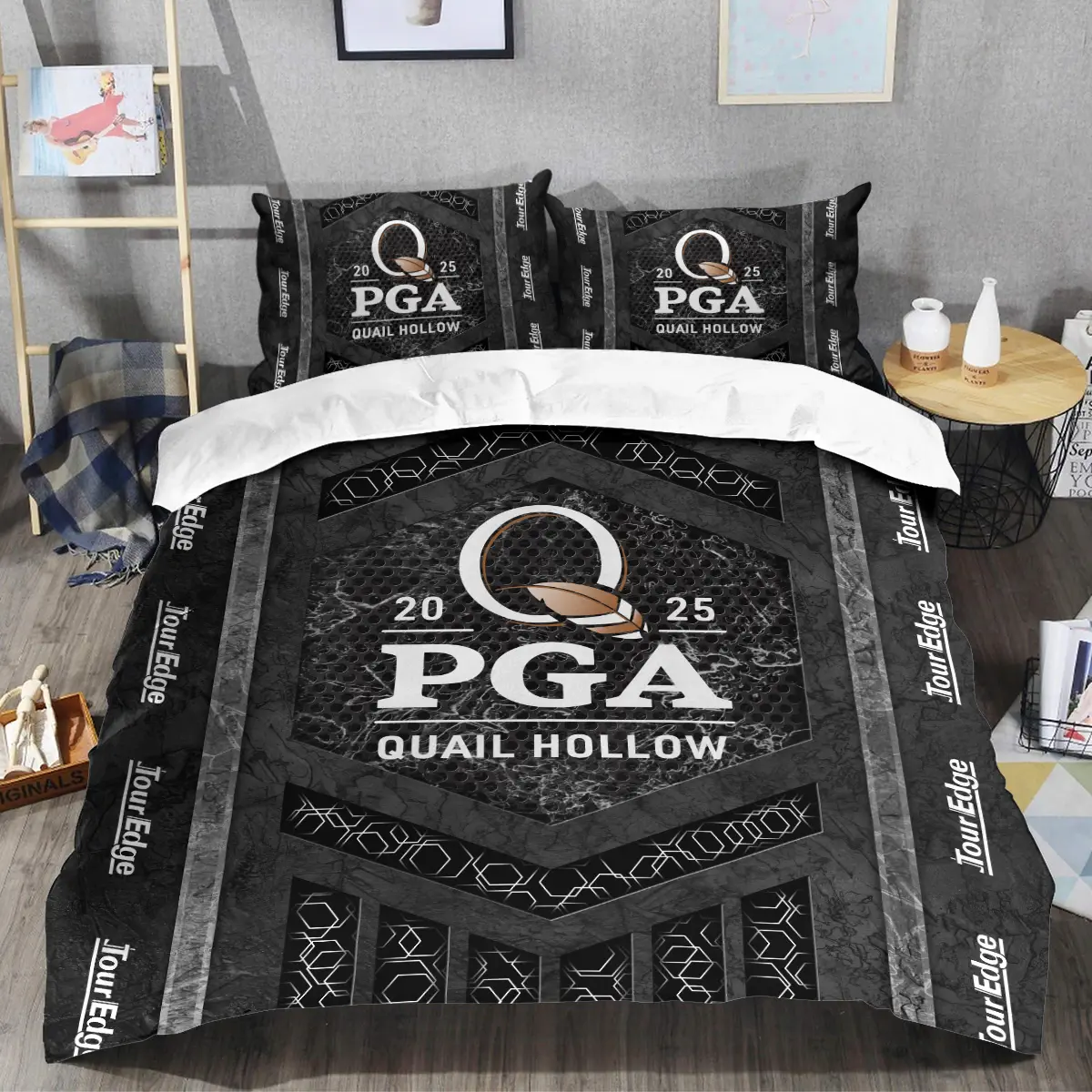 2025 PGA Championship Tournament Tour Edge Brand Exclusive Logo All Over Prints BLPGC231024A01TESJT - Bedding Set