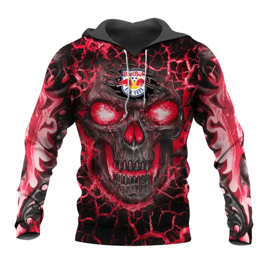 Flaming Skull MLS New York Red Bulls Exclusive All Over Prints BLMLS41024A3NYHD - Hoodie