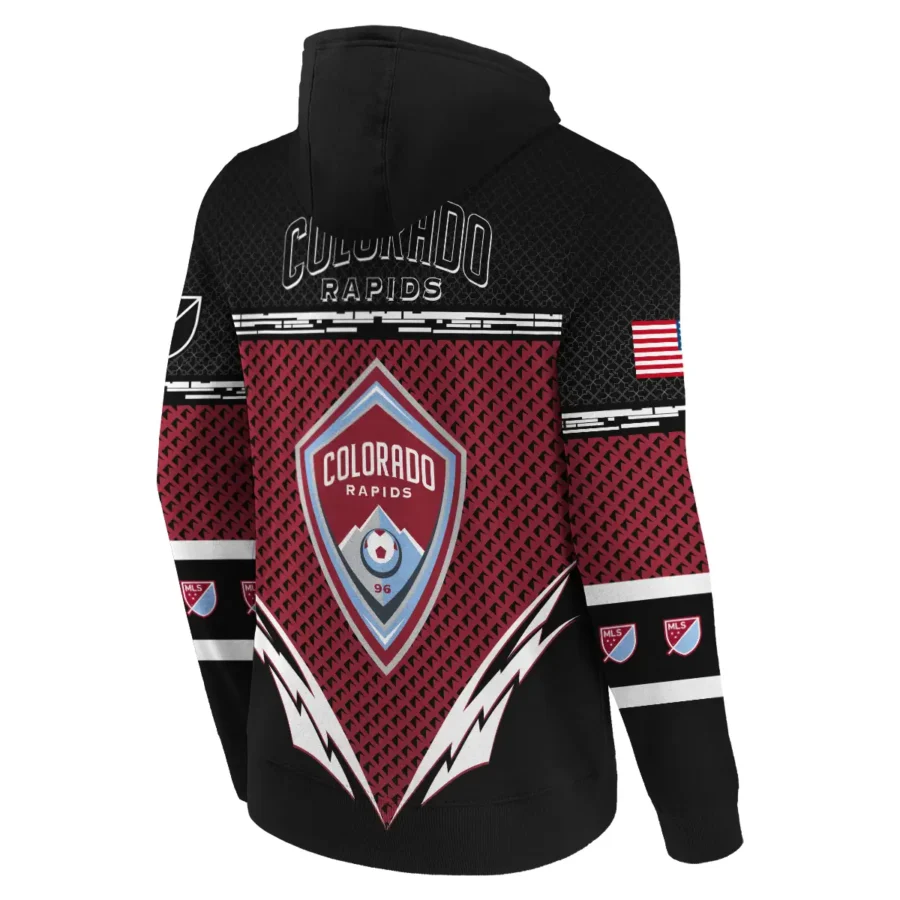 MLS Colorado Rapids Exclusive All Over Prints BLMLS31024A1COLZHD - Zip Hoodie