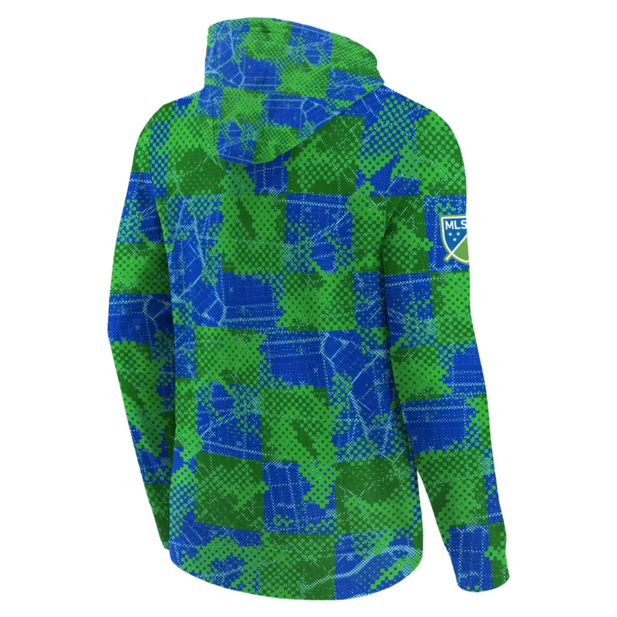 MLS Seattle Sounders Exclusive All Over Prints BLMLS41024A1SEAZHD - Zip Hoodie