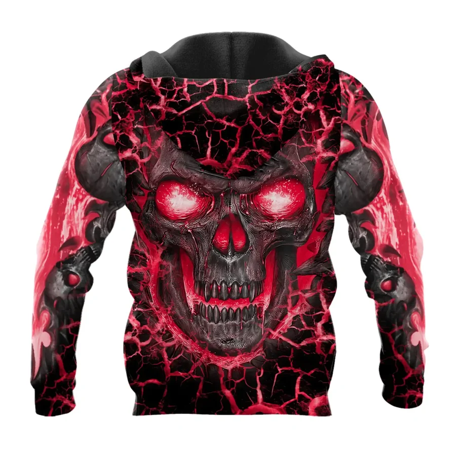 Flaming Skull MLS New York Red Bulls Exclusive All Over Prints BLMLS41024A3NYHD - Hoodie