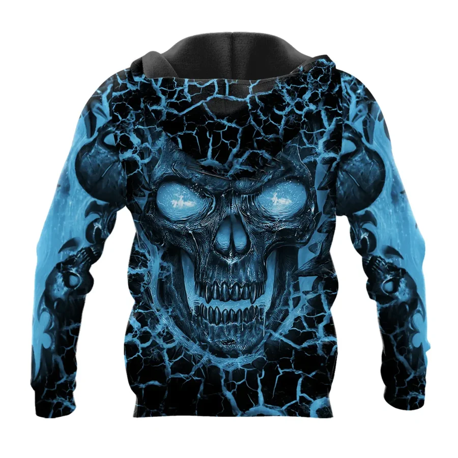 Flaming Skull MLS New York City Exclusive All Over Prints BLMLS41024A3NYCZHD - Zip Hoodie