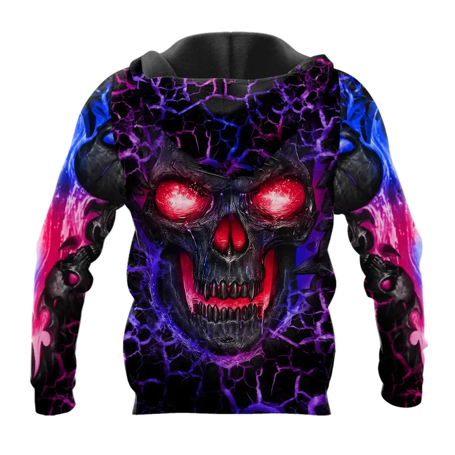 Flaming Skull MLS Real Salt Lake Exclusive All Over Prints BLMLS41024A3RSLZHD - Zip Hoodie