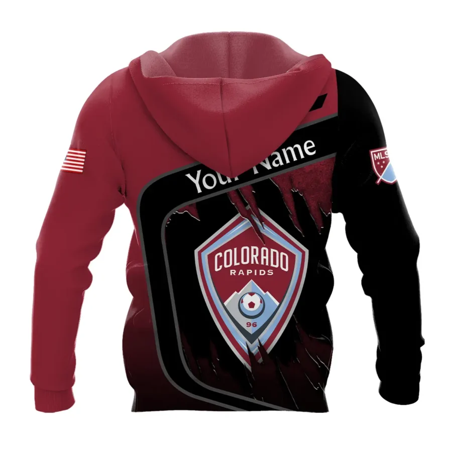 MLS Colorado Rapids Exclusive All Over Prints BLMLS51024A1COLZHD - Zip Hoodie