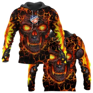 Flaming Skull MLS Cincinnati Exclusive All Over Prints BLMLS41024A3CINBB - Bomber Jacket