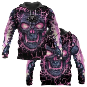 Flaming Skull MLS Inter Miami Exclusive All Over Prints BLMLS41024A3MIAZHD - Zip Hoodie