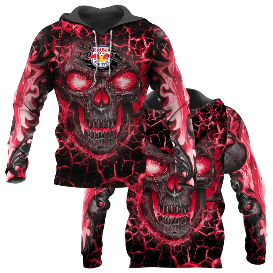 Flaming Skull MLS New York Red Bulls Exclusive All Over Prints BLMLS41024A3NYHD - Hoodie