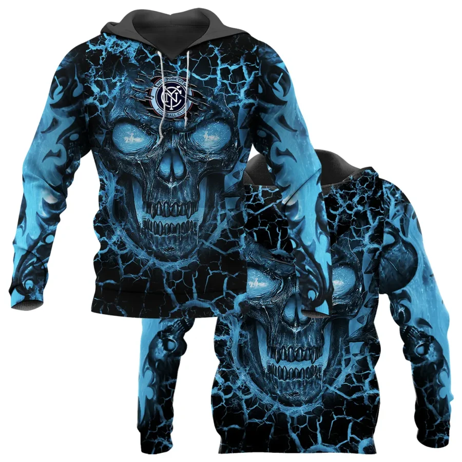 Flaming Skull MLS New York City Exclusive All Over Prints BLMLS41024A3NYCHD - Hoodie