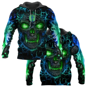 Flaming Skull MLS Seattle Sounders Exclusive All Over Prints BLMLS41024A3SEABB - Bomber Jacket