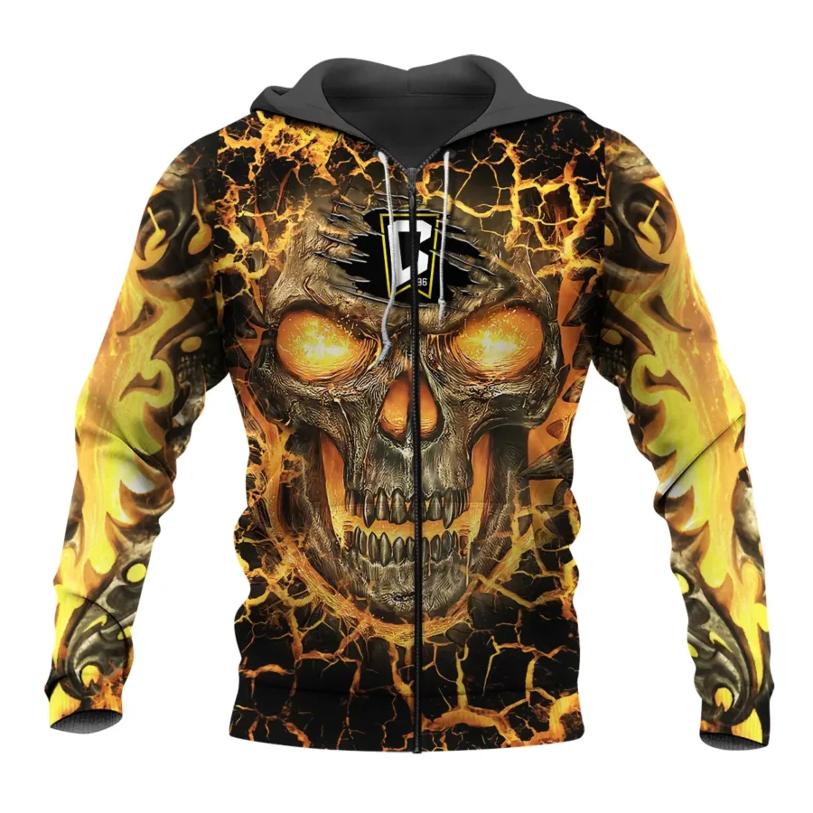 Flaming Skull MLS Columbus Crew Exclusive All Over Prints BLMLS41024A3CLBZHD - Zip Hoodie