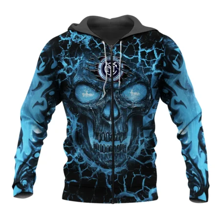 Flaming Skull MLS New York City Exclusive All Over Prints BLMLS41024A3NYCZHD - Zip Hoodie