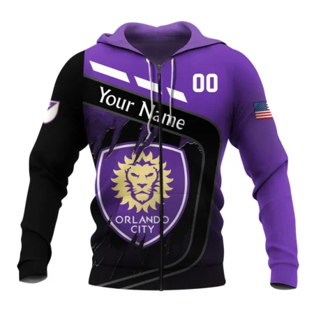 MLS Orlando City Exclusive All Over Prints BLMLS51024A1ORLZHD - Zip Hoodie