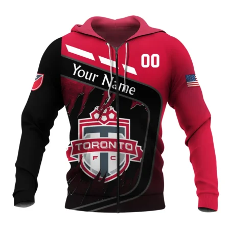 MLS Toronto FC Exclusive All Over Prints BLMLS51024A1TORZHD - Zip Hoodie