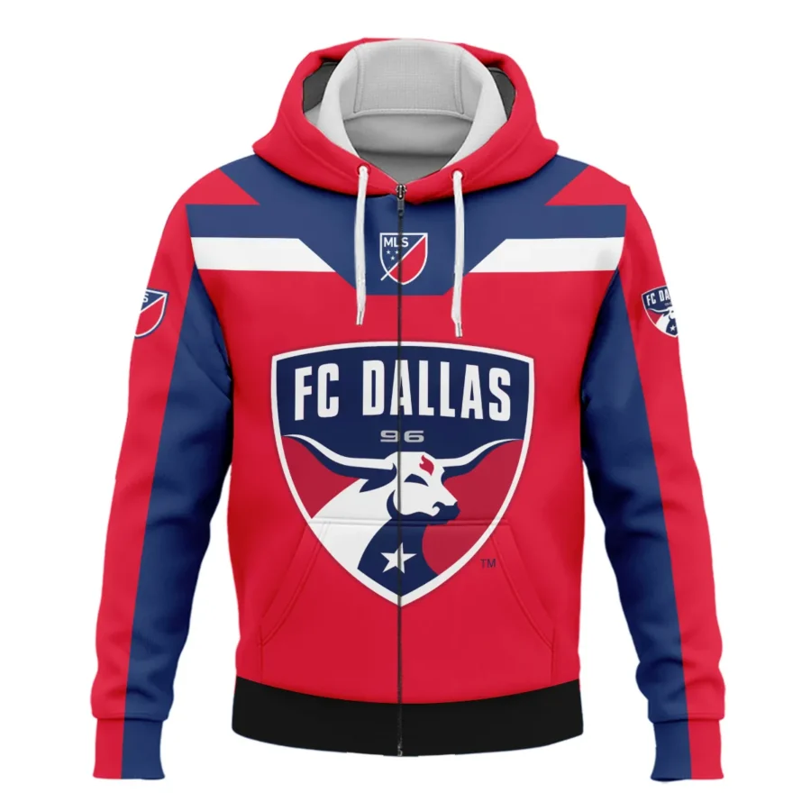 Special Release FC Dallas MLS Zipper Hoodie  All Over Prints HOMLS021024A01DALZHD