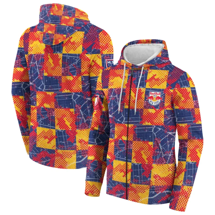 MLS New York Red Bulls Exclusive All Over Prints BLMLS41024A1NYZHD - Zip Hoodie