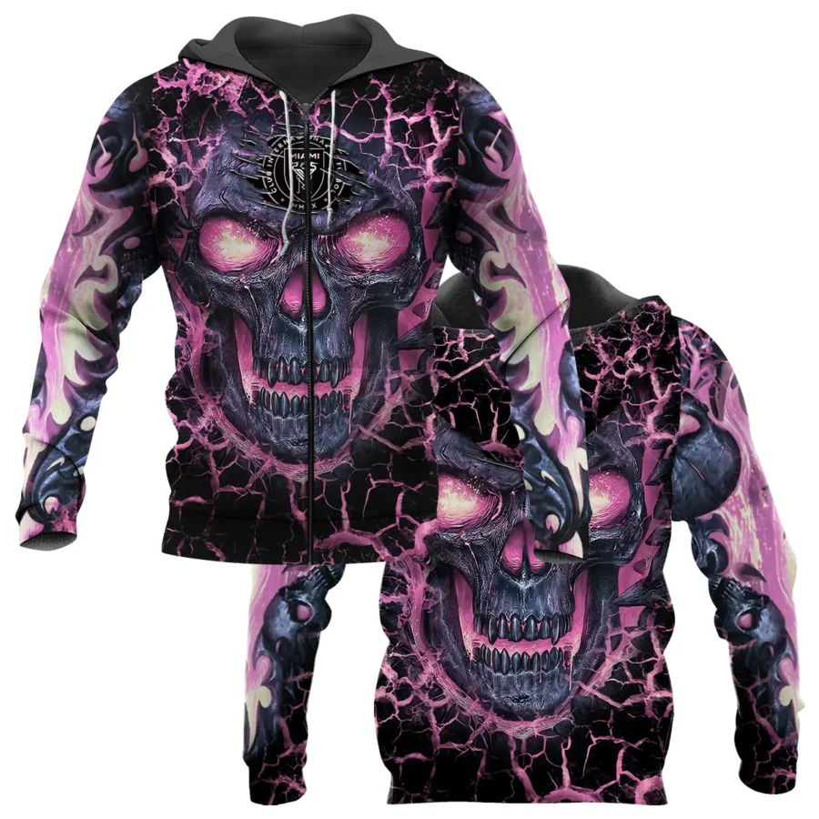 Flaming Skull MLS Inter Miami Exclusive All Over Prints BLMLS41024A3MIAZHD - Zip Hoodie