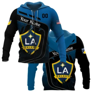 MLS LA Galaxy Exclusive All Over Prints BLMLS51024A1LAQHD - 1/4 Zipper Hoodie