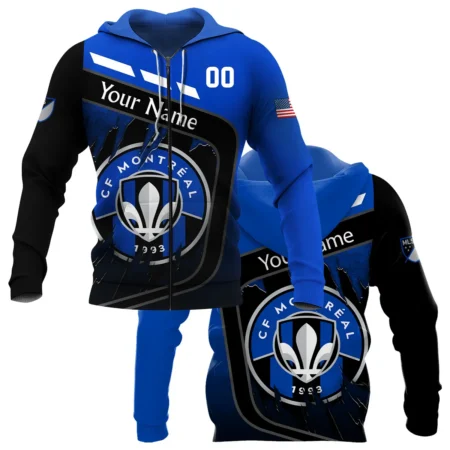 MLS CF Montreal Exclusive All Over Prints BLMLS51024A1MTLZHD - Zip Hoodie