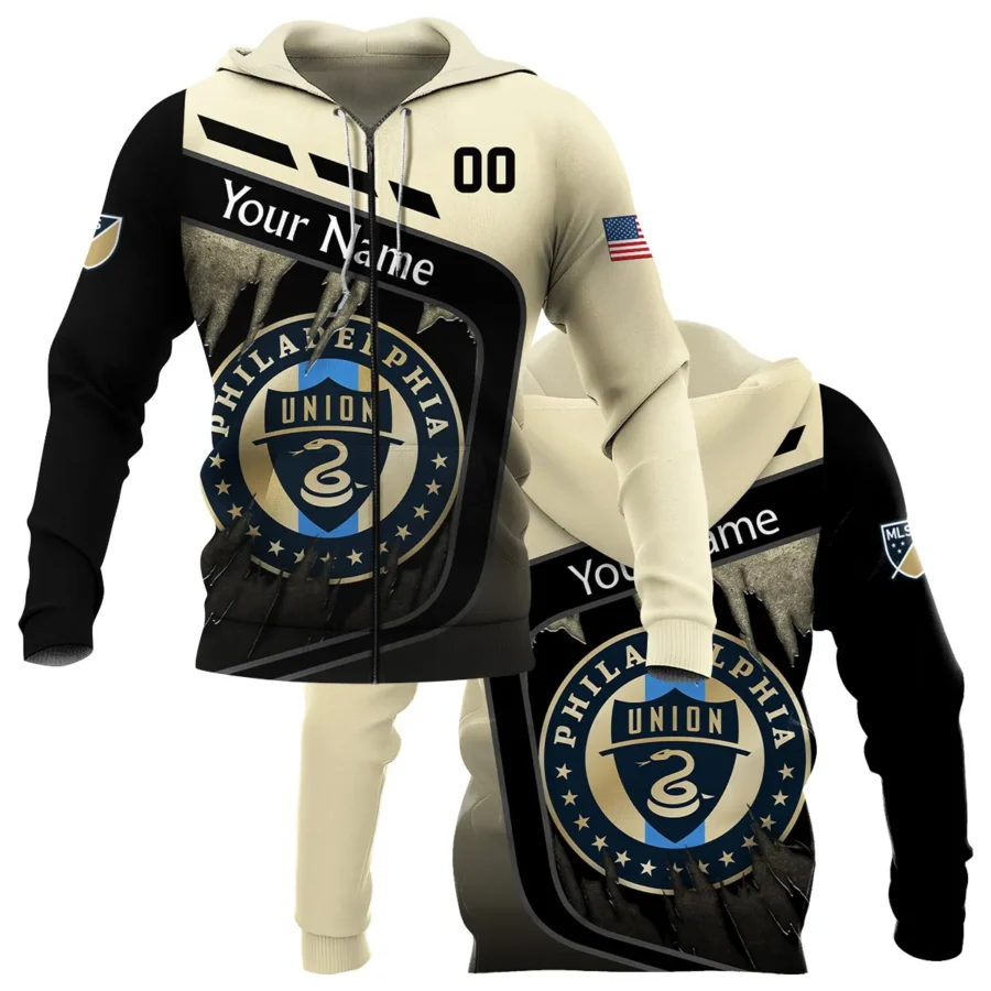 MLS Philadelphia Union Exclusive All Over Prints BLMLS51024A1PHIZHD - Zip Hoodie