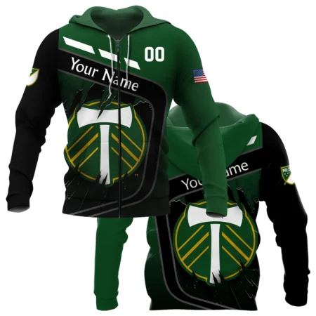 MLS Portland Timbers Exclusive All Over Prints BLMLS51024A1PORZHD - Zip Hoodie