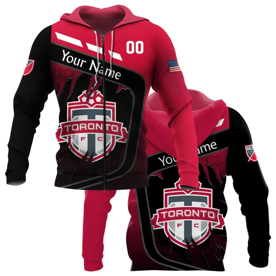 MLS Toronto FC Exclusive All Over Prints BLMLS51024A1TORZHD - Zip Hoodie