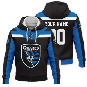 Special Release San Jose Earthquakes MLS Quarter Zip Jacket  All Over Prints HOMLS021024A01SJSWZ