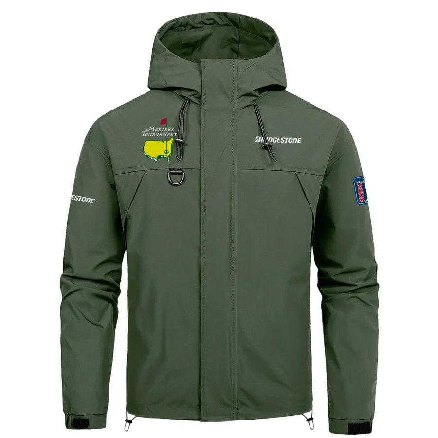 Bridgestone Golf Masters Tournament Exclusive Logo Windproof Rainproof Jacket HOMT231024A01BRWRJ - Army Green