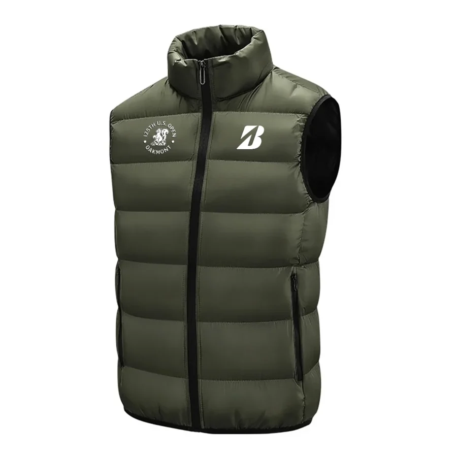 Bridgestone Golf 125th U.S. Open Exclusive Logo Cotton Vest Sleeveless Jacket HO125251024WV01BR - ArmyGreen