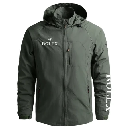 Rolex Brand Exclusive Logo Quick Drying Jacket HOBRA301024A02ROX - Military Green