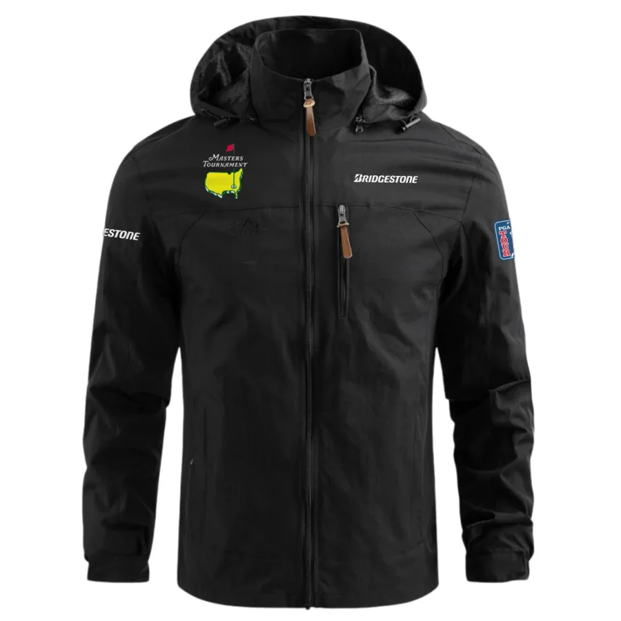 Bridgestone Golf Masters Tournament Exclusive Logo Waterproof Outdoor Jacket HOMT231024A01BRWOJ - Black