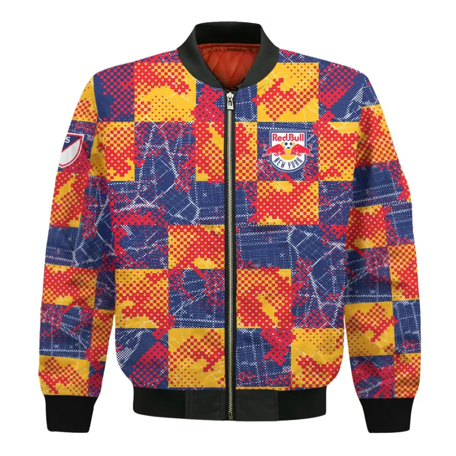 MLS New York Red Bulls Exclusive All Over Prints BLMLS41024A1NYBB - Bomber Jacket