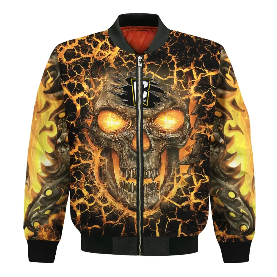 Flaming Skull MLS Columbus Crew Exclusive All Over Prints BLMLS41024A3CLBBB - Bomber Jacket