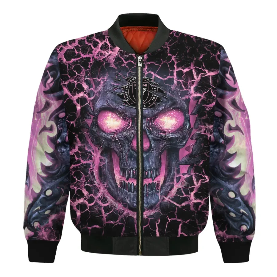 Flaming Skull MLS Inter Miami Exclusive All Over Prints BLMLS41024A3MIABB - Bomber Jacket