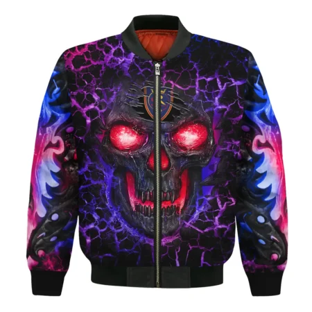 Flaming Skull MLS Real Salt Lake Exclusive All Over Prints BLMLS41024A3RSLBB - Bomber Jacket