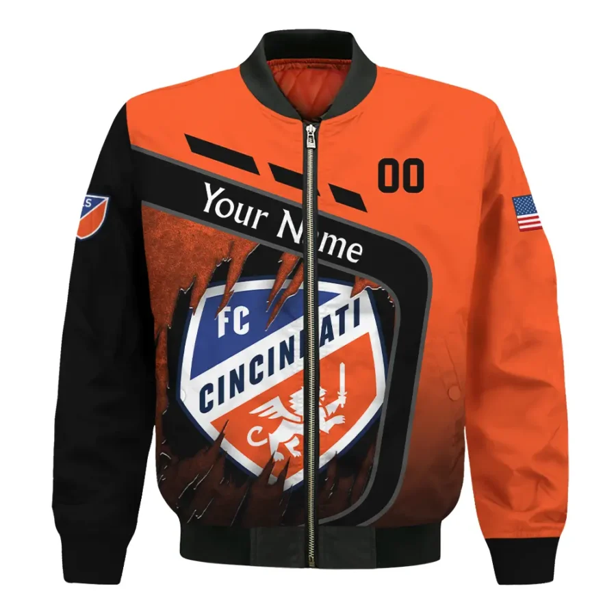 MLS Cincinnati Exclusive All Over Prints BLMLS51024A1CINBB - Bomber Jacket