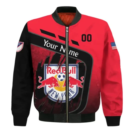 MLS New York Red Bulls Exclusive All Over Prints BLMLS51024A1NYBB - Bomber Jacket