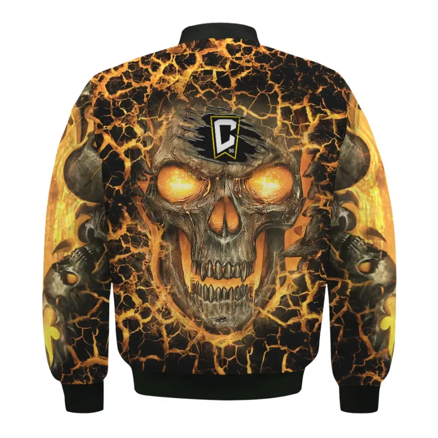 Flaming Skull MLS Columbus Crew Exclusive All Over Prints BLMLS41024A3CLBBB - Bomber Jacket