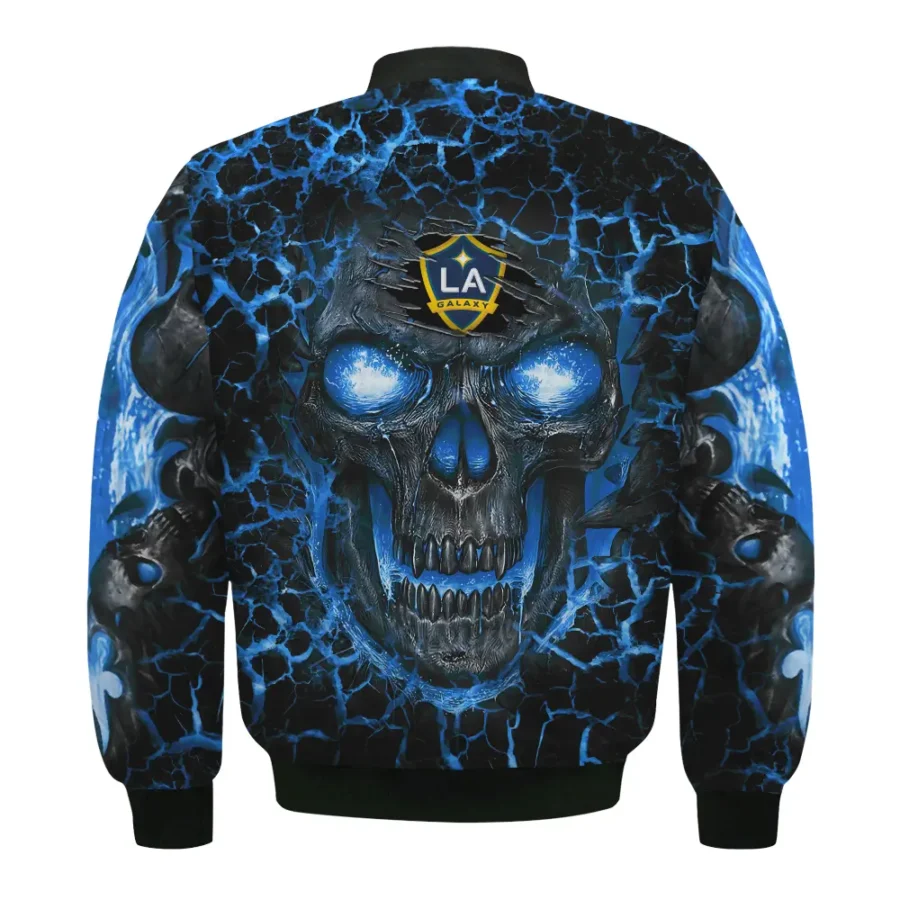 Flaming Skull MLS LA Galaxy Exclusive All Over Prints BLMLS41024A3LABB - Bomber Jacket