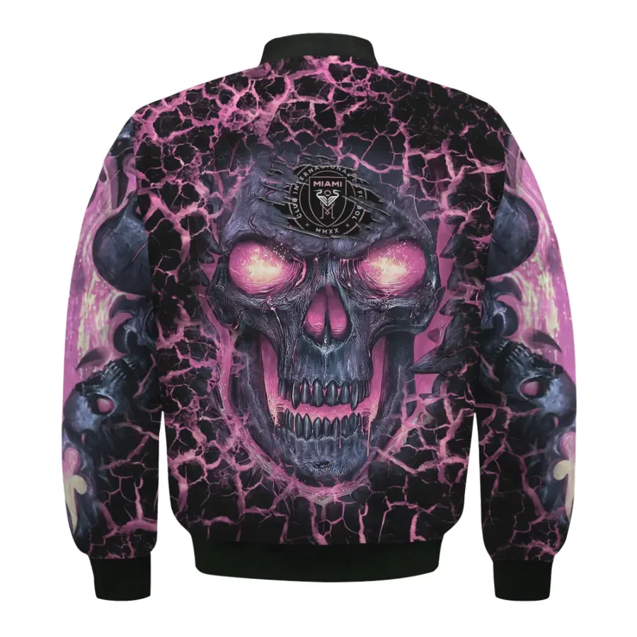 Flaming Skull MLS Inter Miami Exclusive All Over Prints BLMLS41024A3MIABB - Bomber Jacket