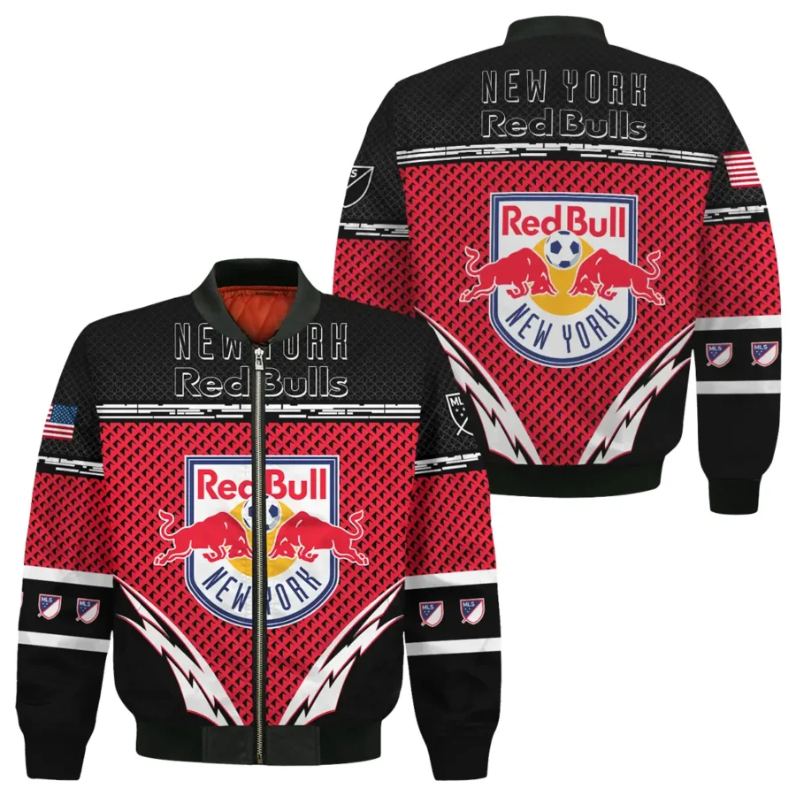 MLS New York Red Bulls Exclusive All Over Prints BLMLS31024A1NYBB - Bomber Jacket