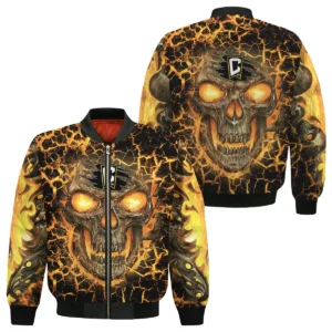 Flaming Skull MLS Columbus Crew Exclusive All Over Prints BLMLS41024A3CLBSWZ - Quarter Zip Jacket