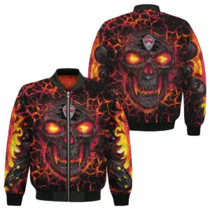 Flaming Skull MLS Colorado Rapids Exclusive All Over Prints BLMLS41024A3COLSWZ - Quarter Zip Jacket