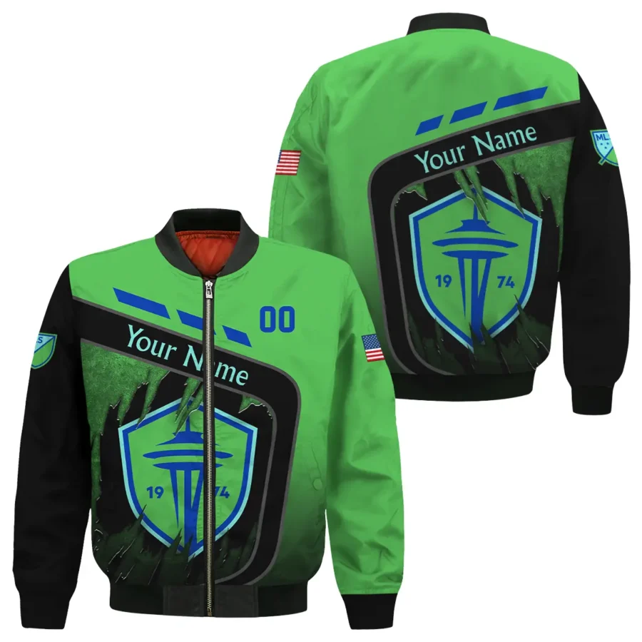 MLS Seattle Sounders Exclusive All Over Prints BLMLS51024A1SEABB - Bomber Jacket