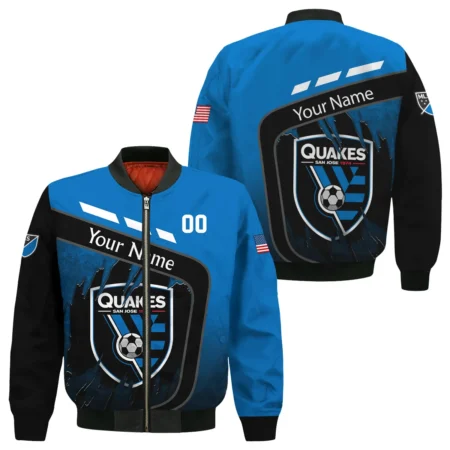 MLS San Jose Earthquakes Exclusive All Over Prints BLMLS51024A1SJBB - Bomber Jacket