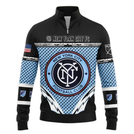 MLS New York City Exclusive All Over Prints BLMLS31024A1NYCSWZ - Quarter Zip Jacket