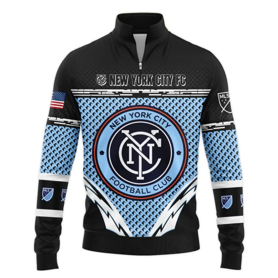 MLS New York City Exclusive All Over Prints BLMLS31024A1NYCSWZ - Quarter Zip Jacket