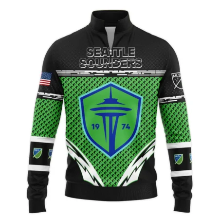 MLS Seattle Sounders Exclusive All Over Prints BLMLS31024A1SEASWZ - Quarter Zip Jacket